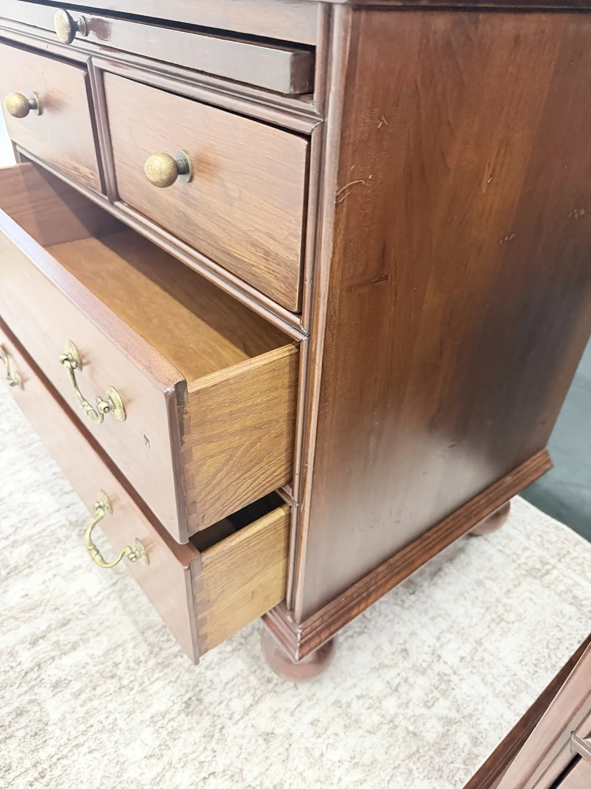 Bob Timberlake nightstand dovetailed drawer detail